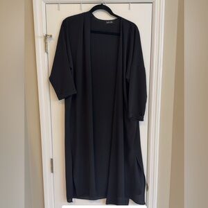 fab'rik Black Open-Front Long Duster
